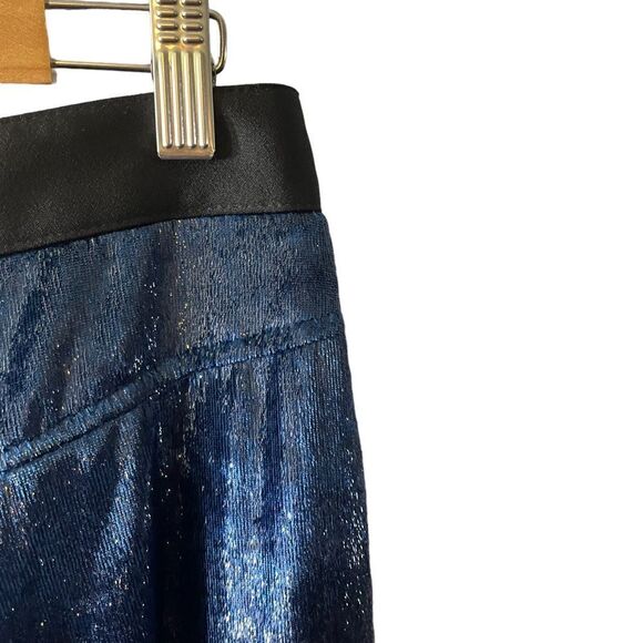 Just Cavalli Blue Metallic Velvet Wide Trousers Pants Size 38 or XS NWT - Picture 7 of 8